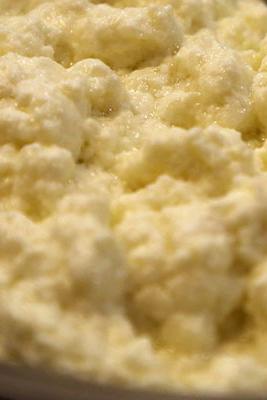 Ricotta cheese uses whey remaining from other dairy ferments.